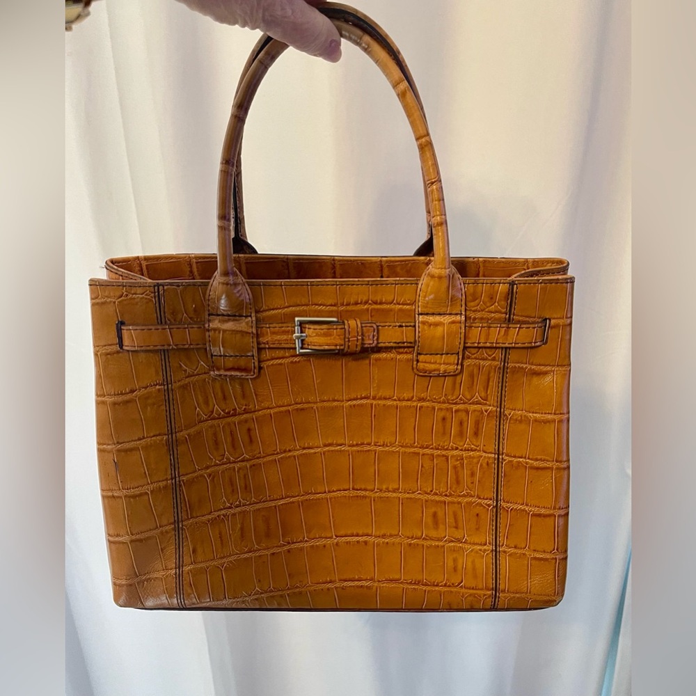Kenneth Cole Leather Handbag with Birkin-like vibe